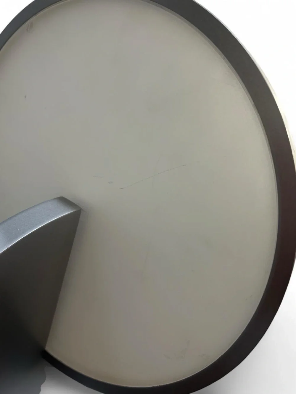 Modern Silver Eclipse Table Lamp Geometric LED Circle Desk Light Needs Cord